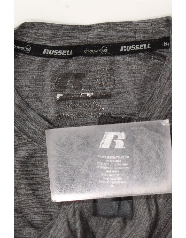 RUSSELL ATHLETIC Haut Dri-Power à manches longues pour hommes, petit gris moucheté