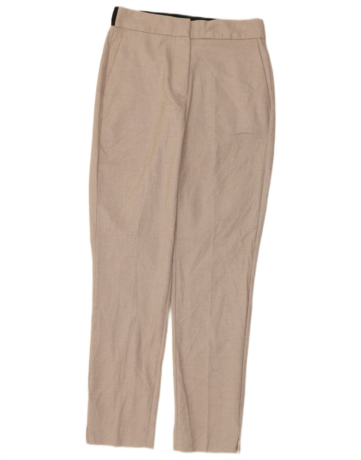 Pantalon Chino Slim Femme Zara Petit W26 L27 Beige Polyester