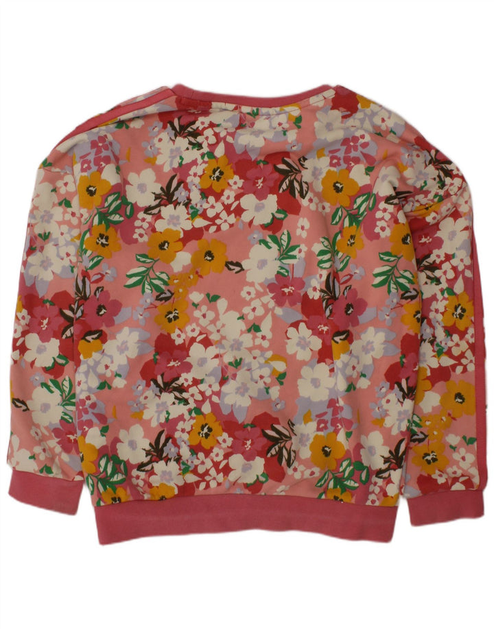 ADIDAS Sweat-shirt graphique fille 9-10 ans Rose Floral Coton