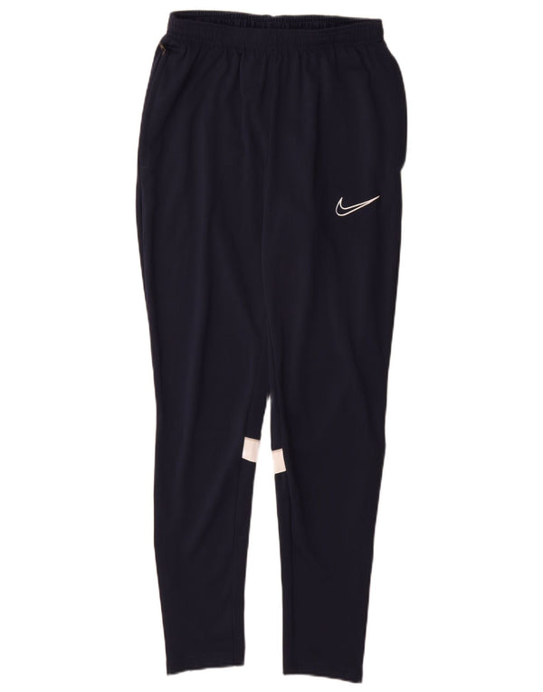 Pantalon de survêtement Nike pour homme en polyester color block bleu marine moyen