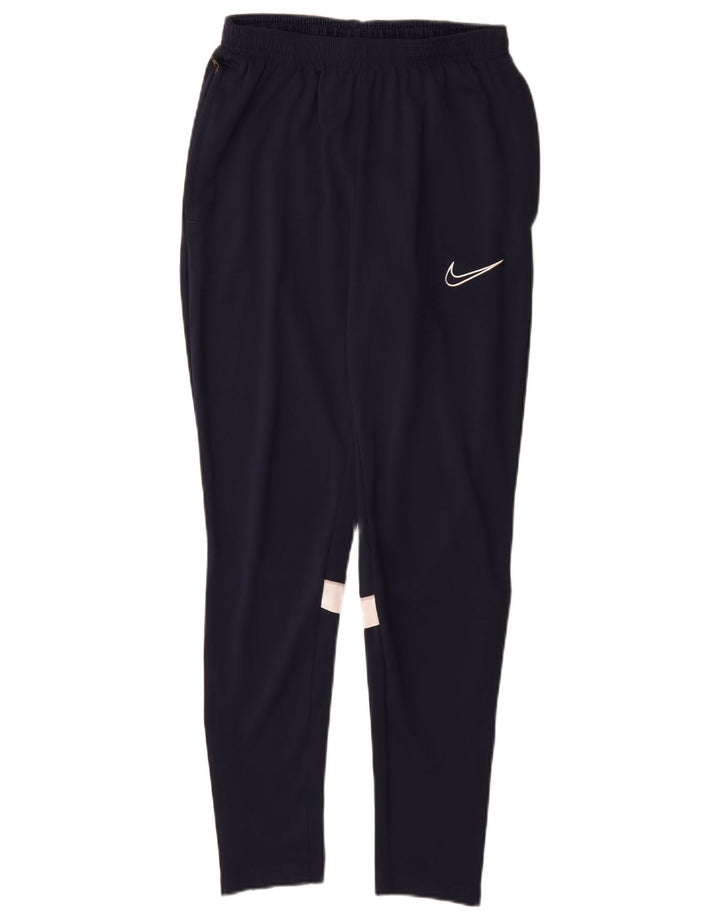 Pantalon de survêtement Nike pour homme en polyester color block bleu marine moyen