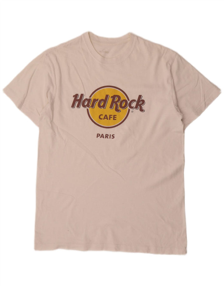 Hard Rock Cafe T-Shirt Paris Graphique Homme Blanc Moyen