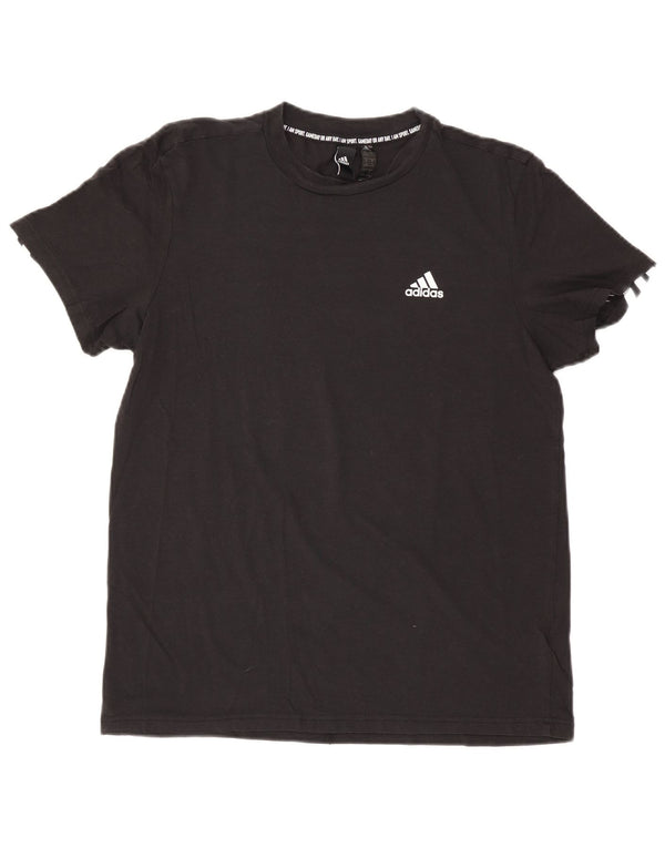 Adidas T-shirt surdimensionné pour femme UK 8/10 Petit coton noir