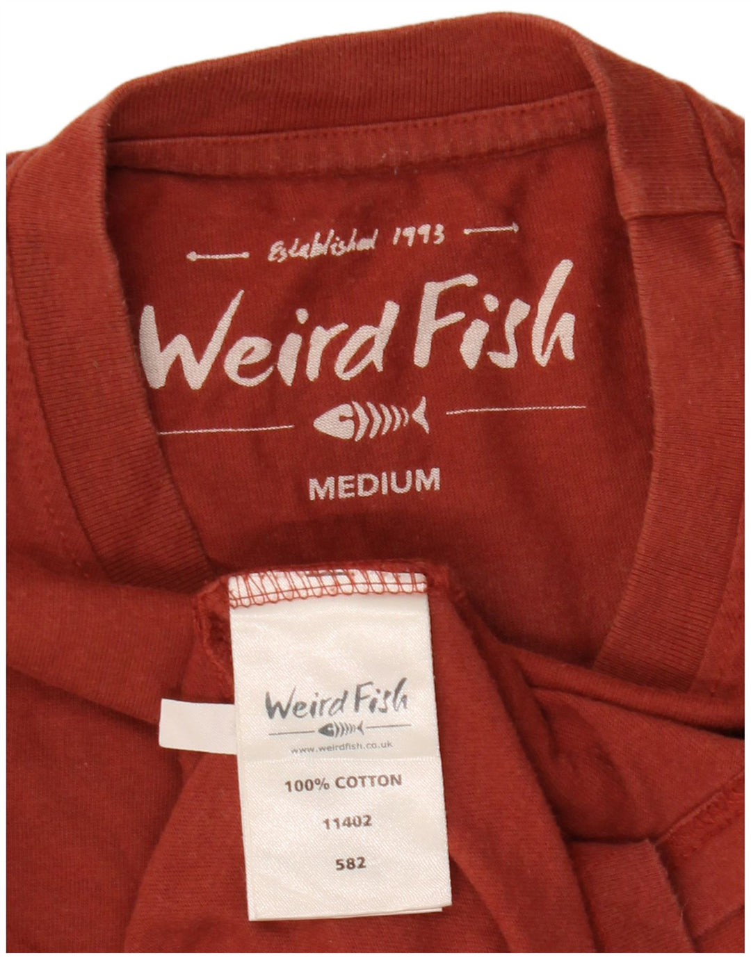 Weird Fish T-shirt graphique pour homme en coton marron moyen