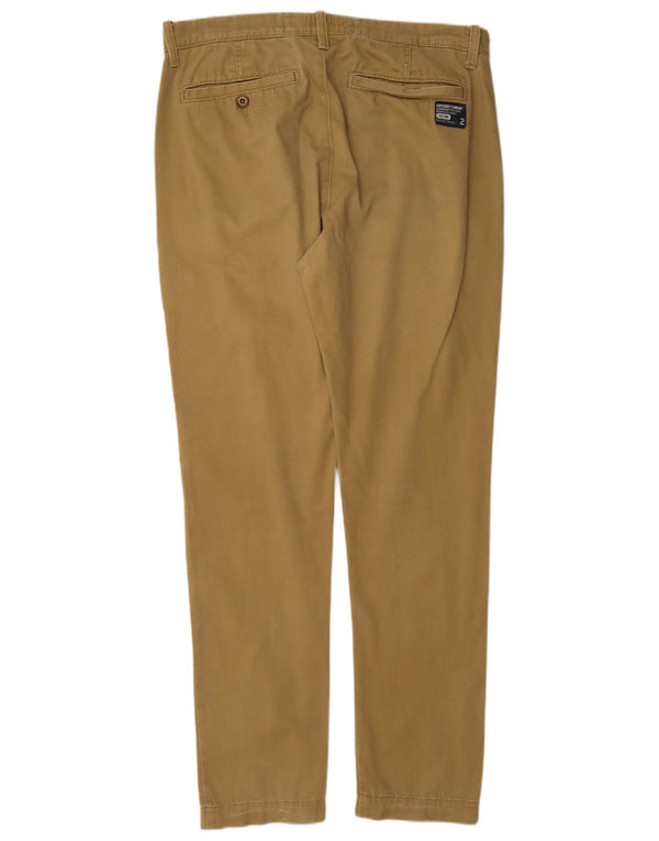 Superdry Pantalon Chino Slim Homme Large W36 L31 Coton Beige