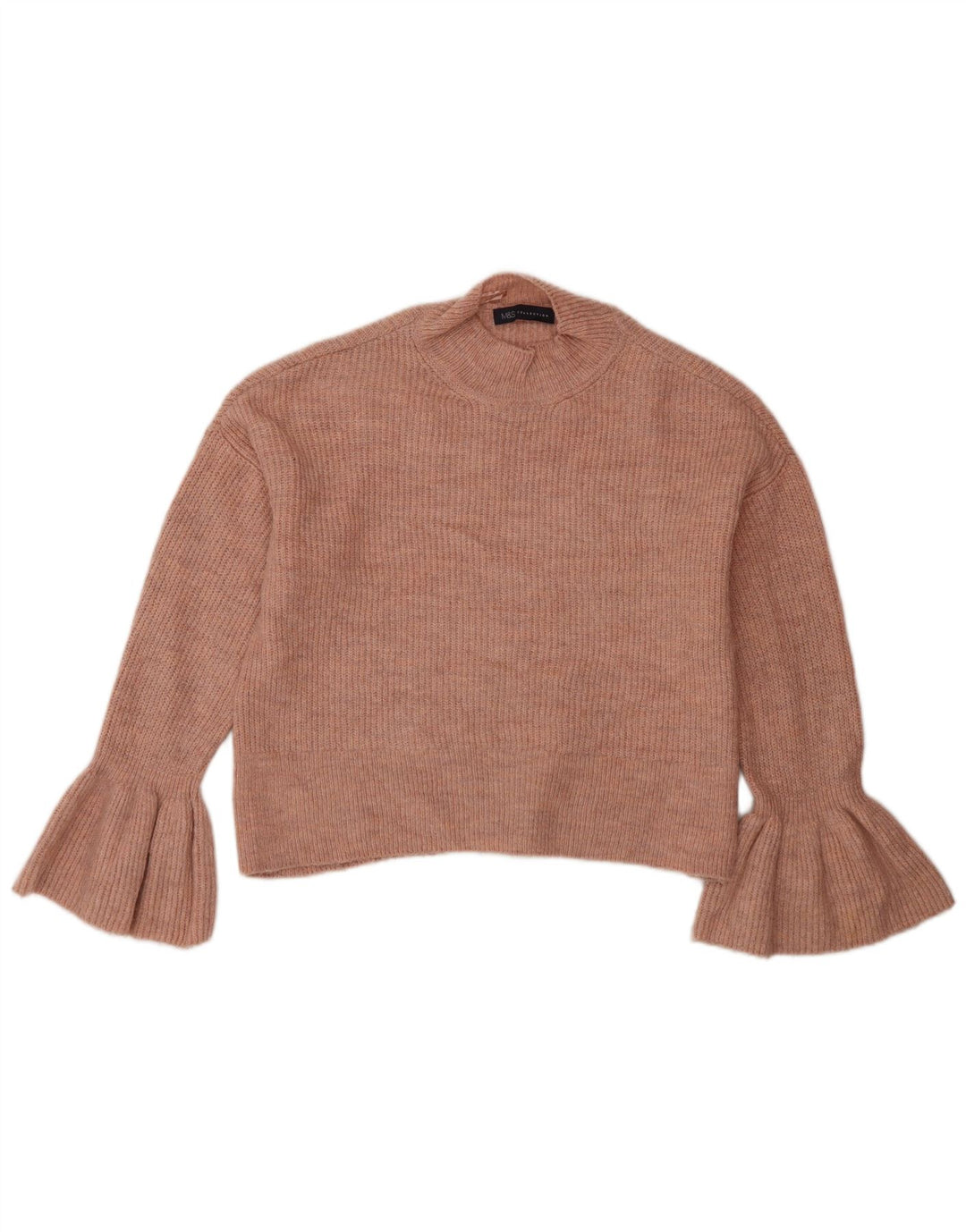 Marks & Spencer Pull court à col roulé pour femme Rose moyen UK 12