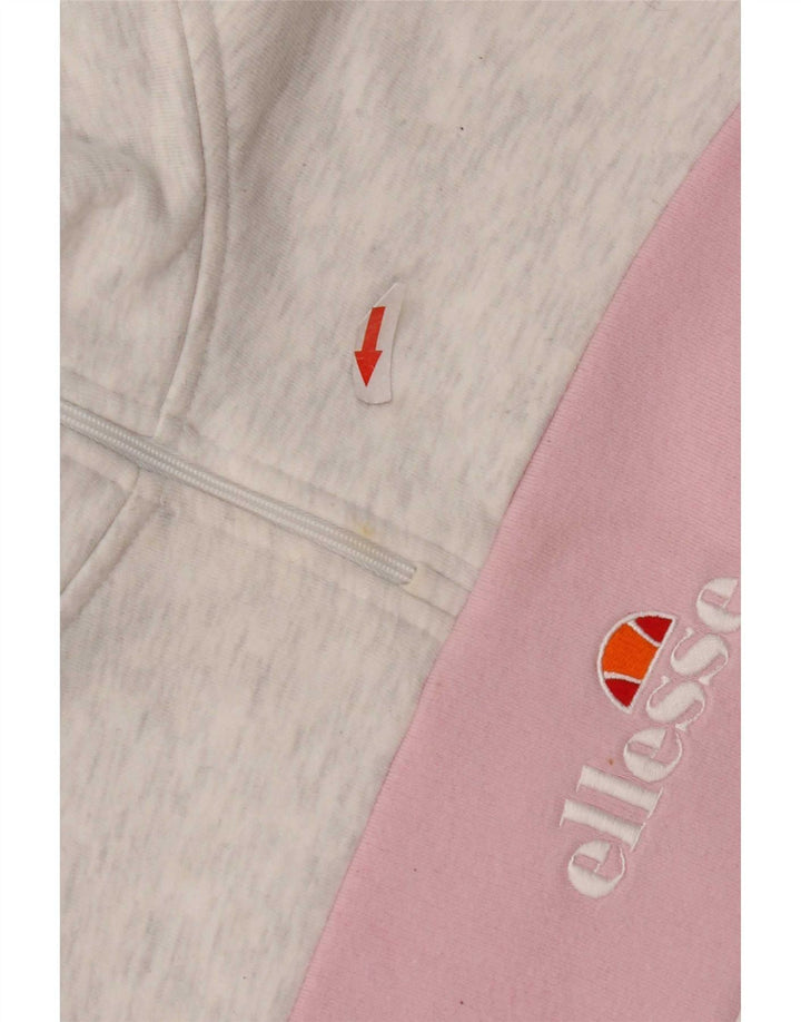 Ellesse Sweat-shirt court surdimensionné pour femme UK 10 Petit Gris