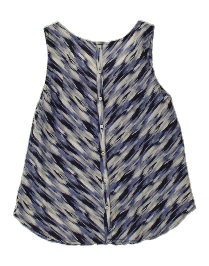 EDDIE BAUER Womens Sleeveless Blouse Top UK 12 Medium Blue Striped Cotton Vintage Eddie Bauer and Second-Hand Eddie Bauer from Messina Hembry 
