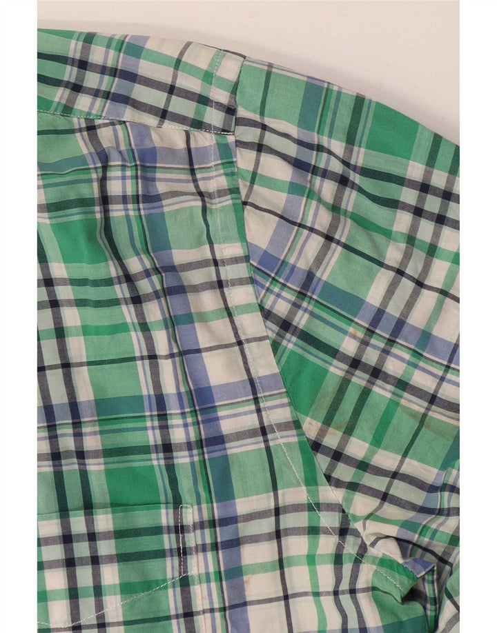 Gant Chemise Homme Large Vert Plaid Coton
