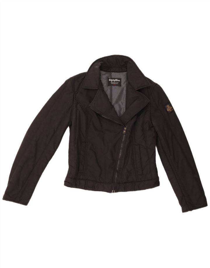 Refrigiwear Veste de motard pour femme UK 12 Medium Noir Nylon