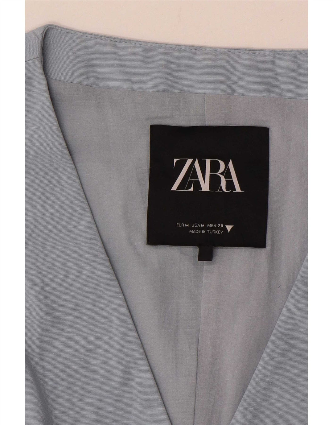 Zara Femme Gilet UK 12 Bleu Moyen