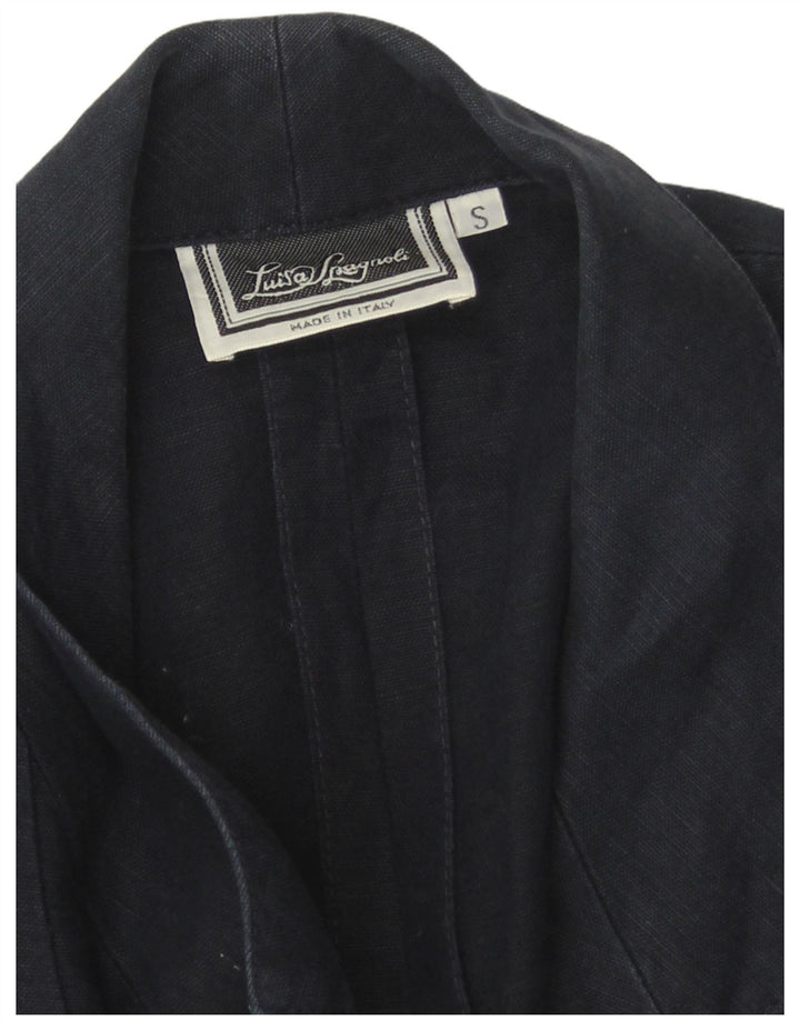 Luisa Spagnoli Veste blazer à 1 bouton pour femme UK 10 Petit Bleu marine