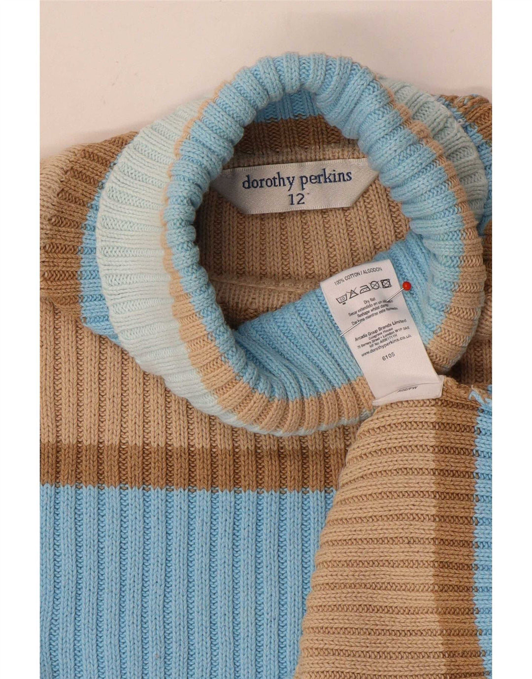 Dorothy Perkins Pull col roulé pour femme UK 12 Medium Multicolore