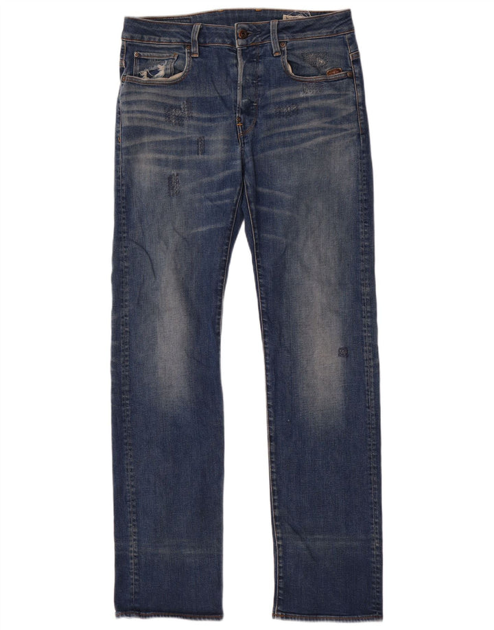G-Star Jean droit vieilli W30 L34 en coton bleu pour homme