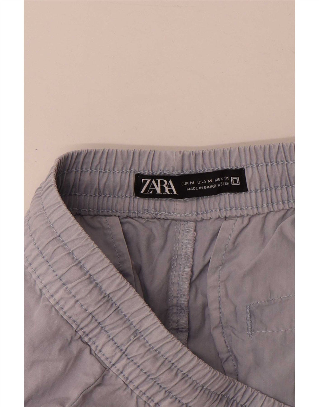 Zara Short Cargo Homme Moyen W31 Gris Coton