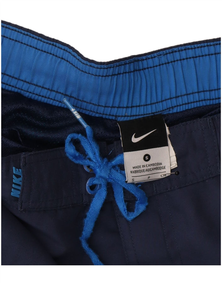 Nike Short de bain pour homme Petit polyester color block bleu marine