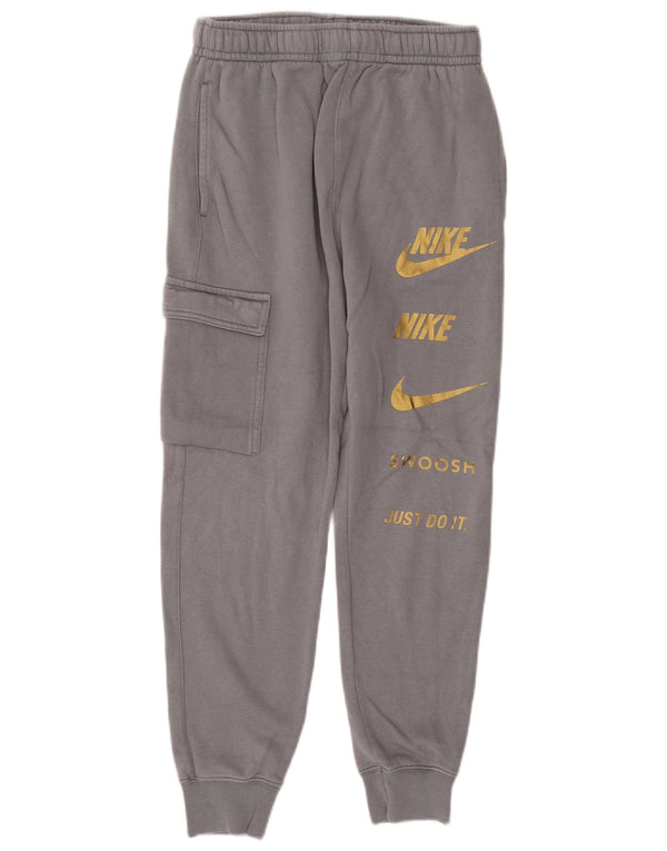 NIKE Pantalon de survêtement cargo avec logo Swoosh pour homme Gris XS Coton