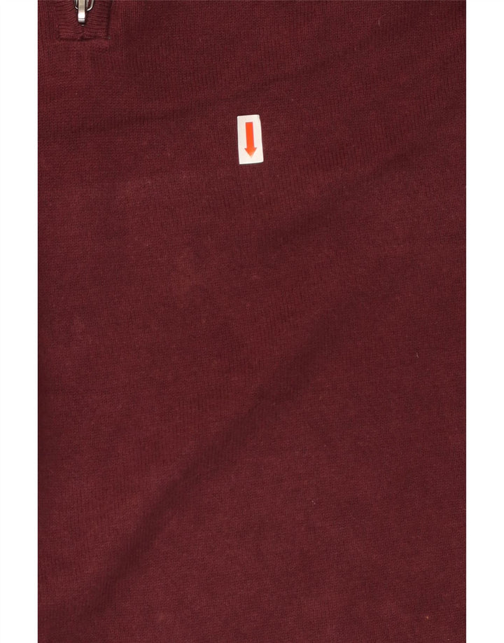 IZOD Pull Col Zippé Homme Marron Moyen