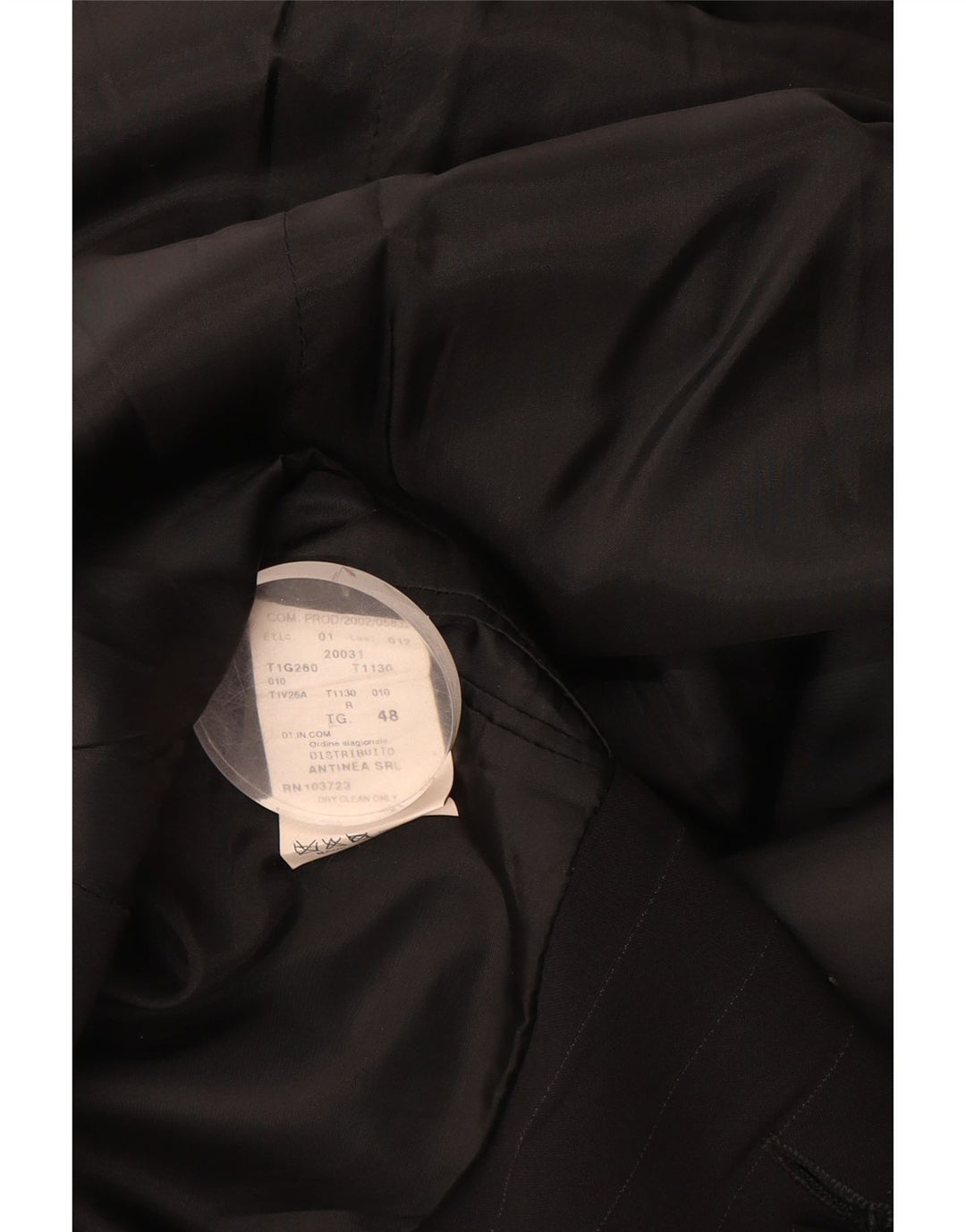 Emporio Armani Veste blazer à 3 boutons pour homme IT 48 à rayures noires moyennes