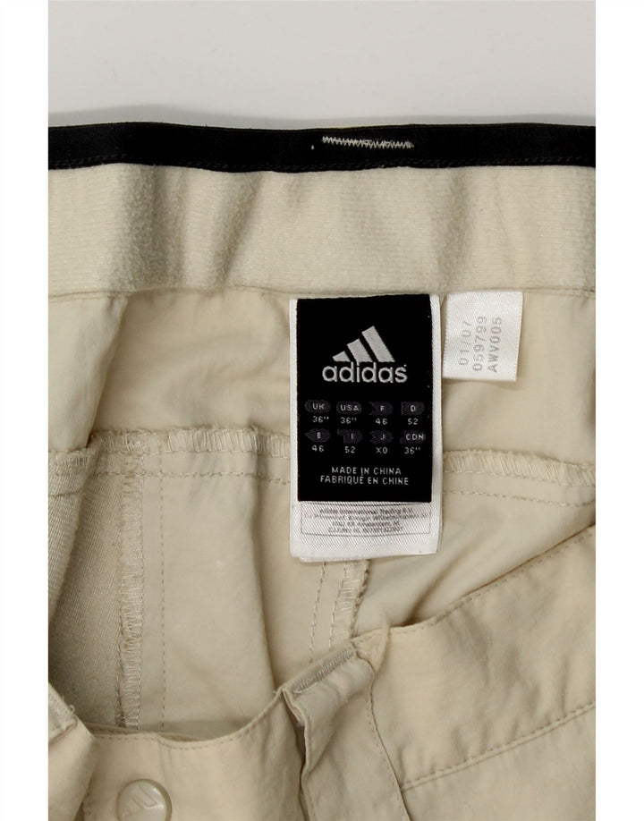 Adidas Pantalon Cargo Climalite Capri W36 L21 Homme Beige Polyamide