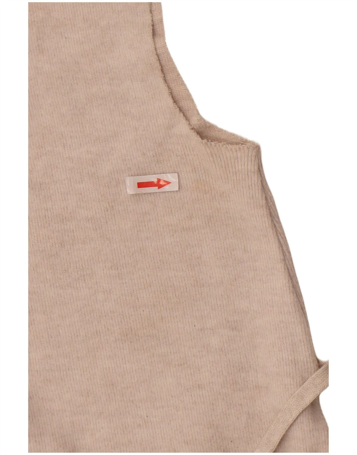 Zara Femme Gilet Débardeur UK 8 Petit Beige Polyester