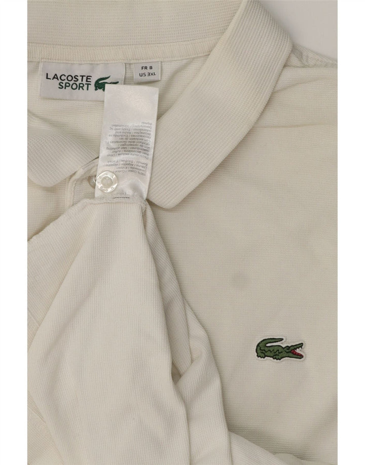 LACOSTE Polo Homme Taille 8 3XL Coton Blanc