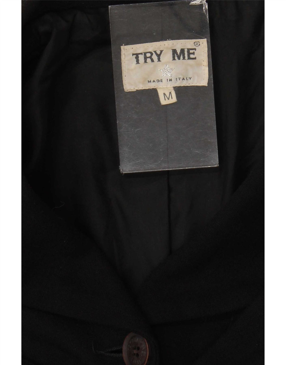 vintage Femme 4 Bouton Blazer Veste UK 12 Moyen Noir