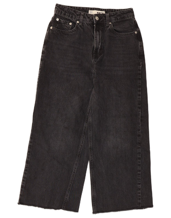 Zara Jean Capri taille haute pour femme, jambe large, W28 L22, coton noir
