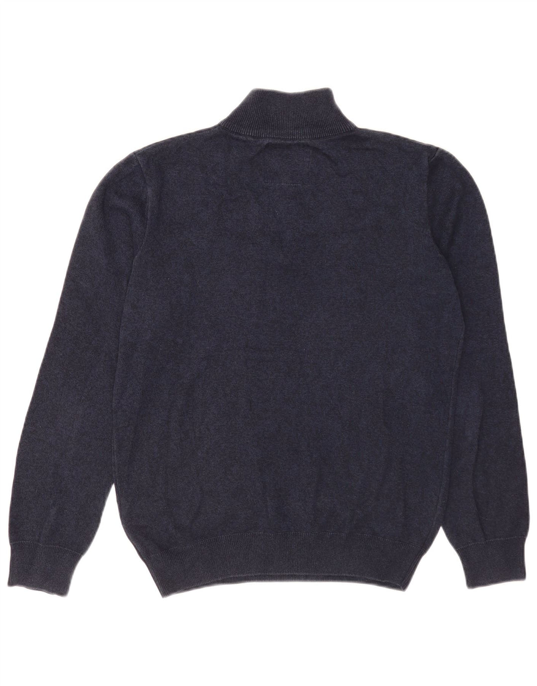 Superdry Pull Col Zippé Homme Bleu Marine Moyen Coton