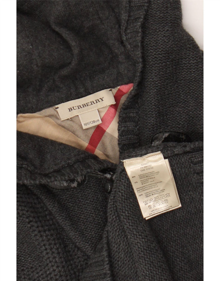 Burberry Pull à capuche garçon 9-10 ans Gris Coton