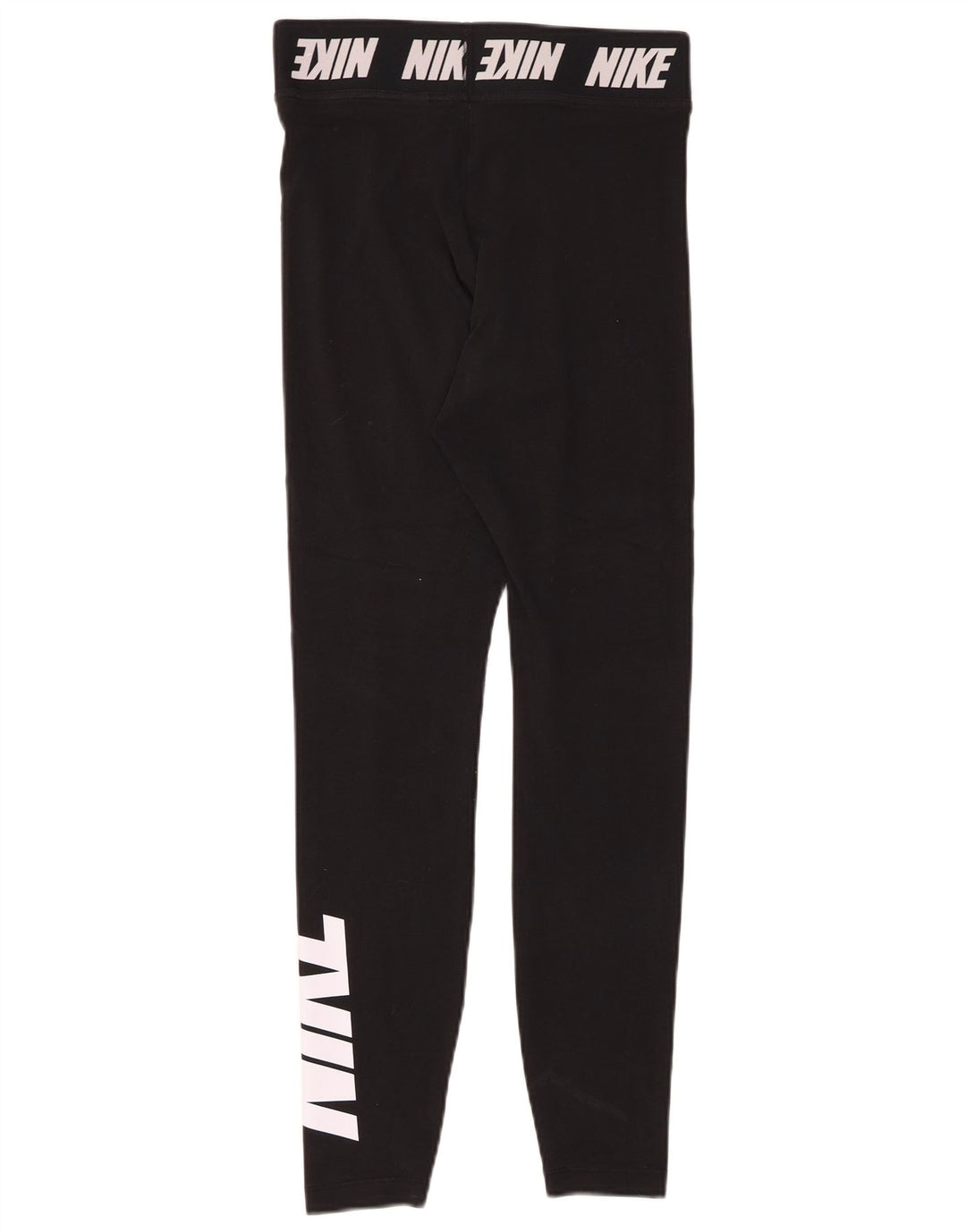 NIKE Leggings graphiques pour femmes UK 8 petit coton noir