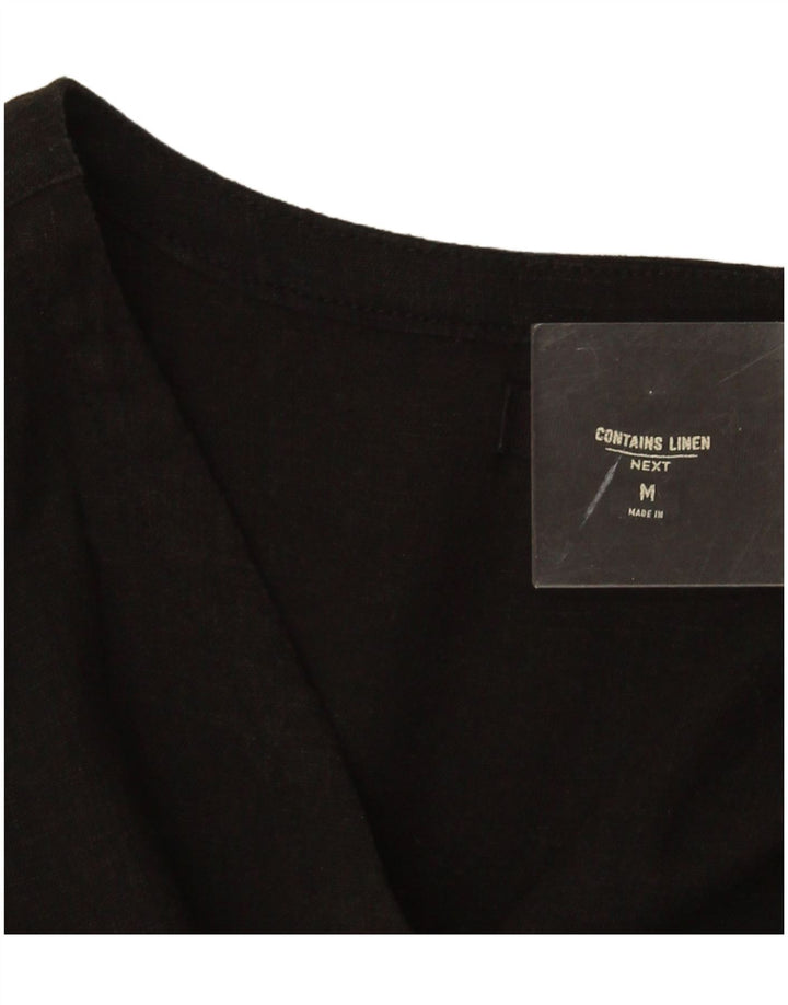 Next Robe à volants pour femme UK 42 Lin floral noir moyen