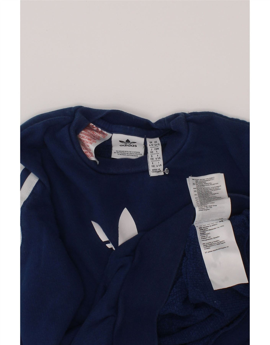 Adidas Sweat-Shirt Graphique Garçon 4-5 Ans Bleu Marine Coton