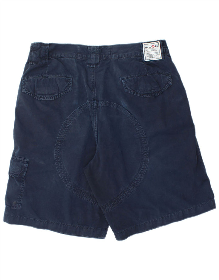 Murphy & Nye Short Cargo Homme W30 Coton Bleu Marine Moyen