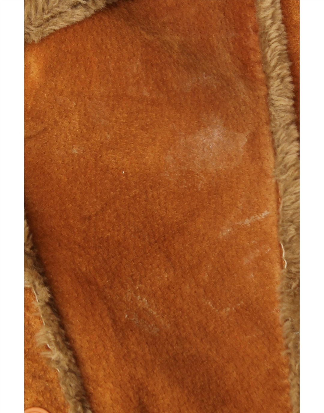 manteau en peau de mouton femme vintage UK 18 XL Cuir Marron