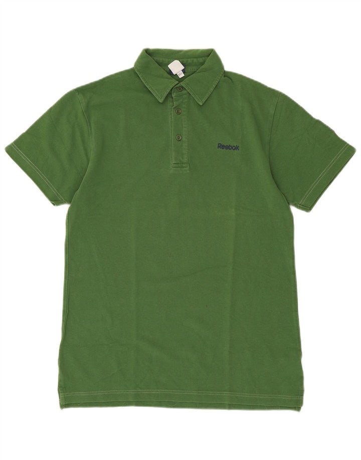 Reebok Polo Homme Petit Vert Coton