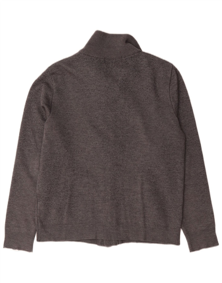 Zara Homme Cardigan Pull Large Gris Laine