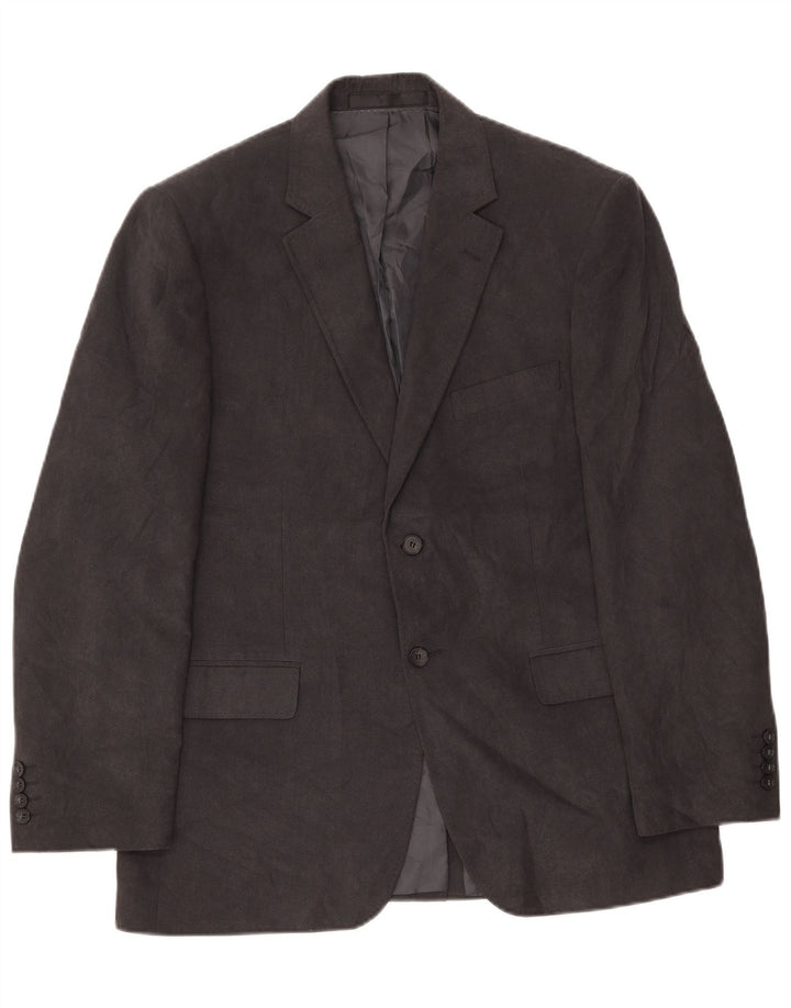 Marks & Spencer Veste blazer coupe régulière à 2 boutons pour homme UK 40 Large Gris