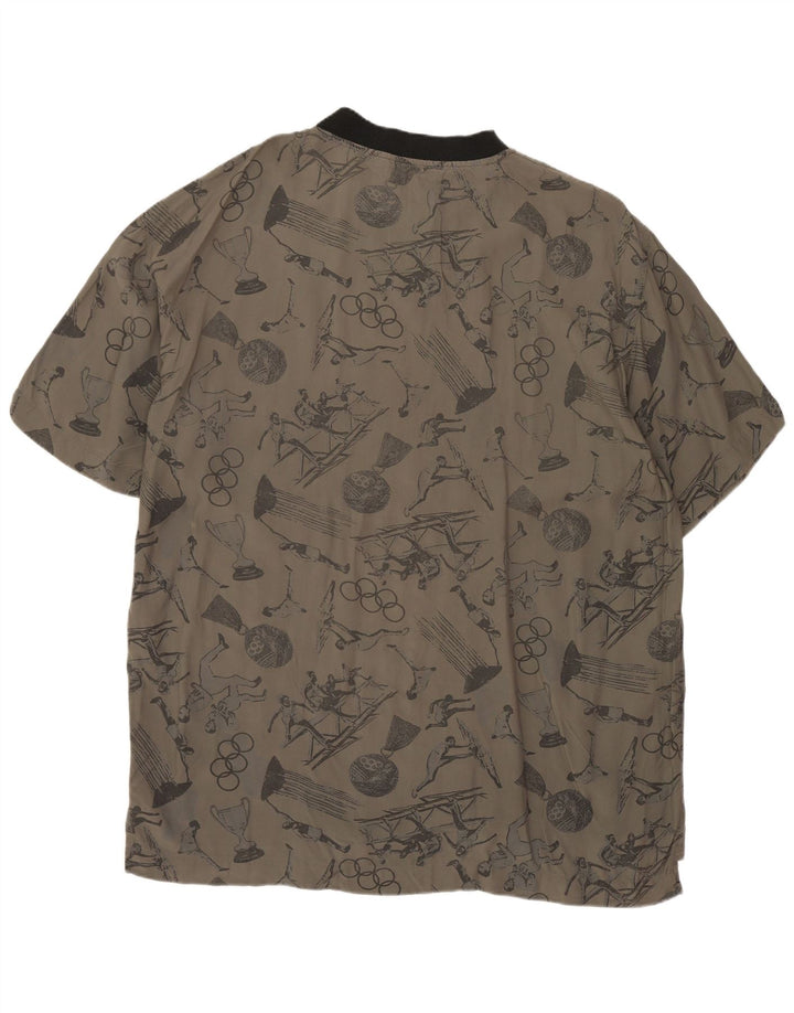 CIAO T-Shirt Graphique Homme Gris Moyen Viscose