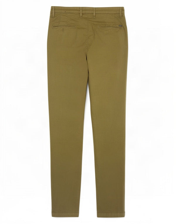 Liu Jo Pantalon chino slim pour homme IT 46 Small W28 L32 Kaki à pois en coton
