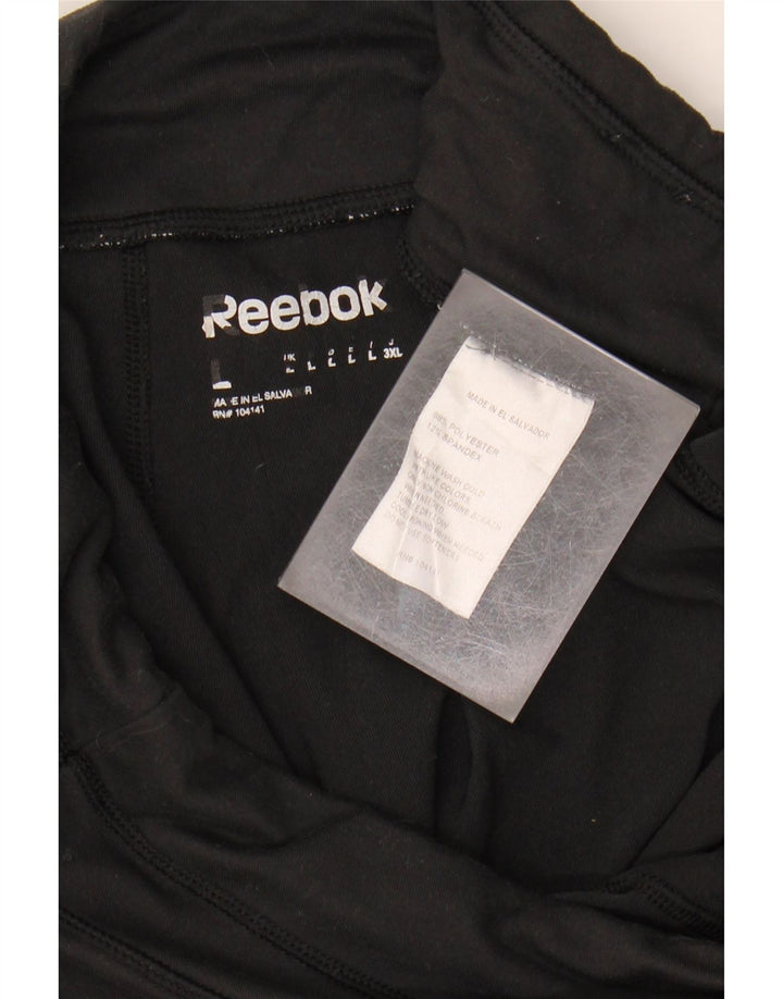 REEBOK Womens Tracksuit Trousers UK 14 Large Black Polyester