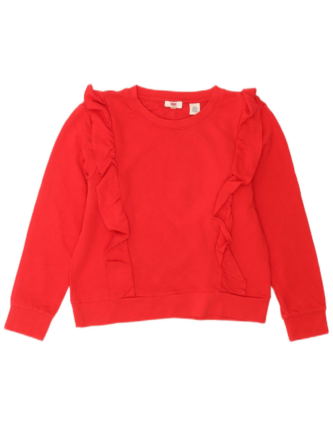 Levi's Sweatshirt Jumper UK 14 Femme Rouge Moyen Coton