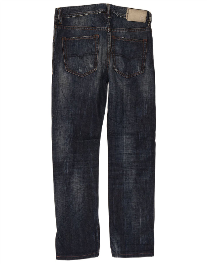 DIESEL Homme Buster Regular Slim Fuselé Jeans W29 L30 Bleu Marine Coton
