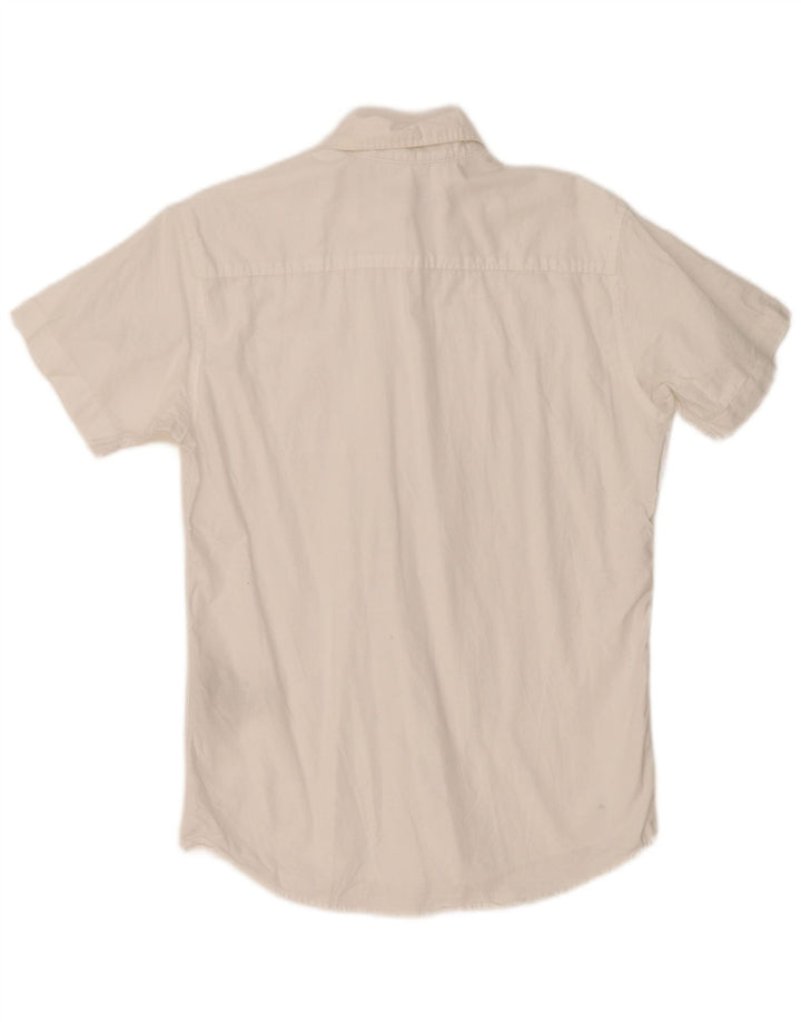 JACK & JONES Chemise à Manches Courtes Homme Petit Blanc Coton