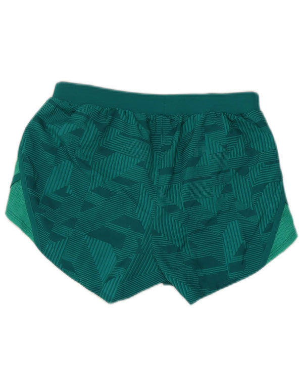 Under Armour Short de sport Heat Gear pour femme UK 6 XS Vert géométrique