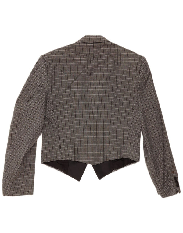 Sidi Veste Blazer Croisée Femme IT 48 XL Gris Carreaux Soie