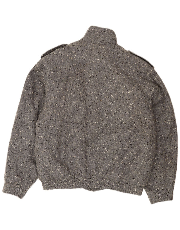 Veste coupe-vent militaire vintage pour hommes UK 42 XL Gris Moucheté