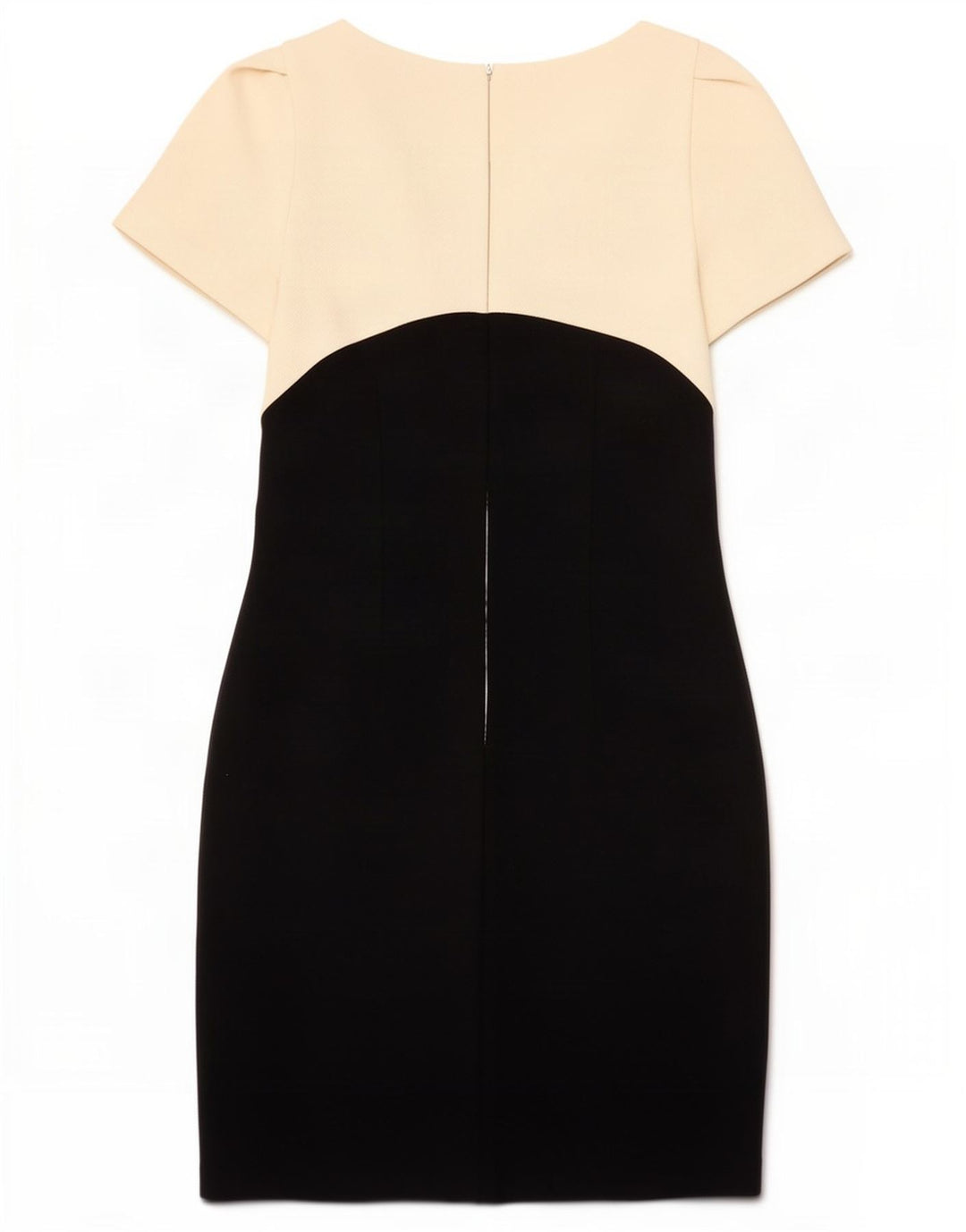 Luisa Spagnoli Femme Robe Fourreau IT 44 Laine Colorblock Blanc Moyen