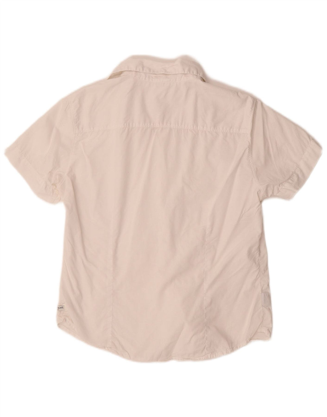 MURPHY & NYE Chemise à manches courtes pour femme UK 14 Grand coton blanc