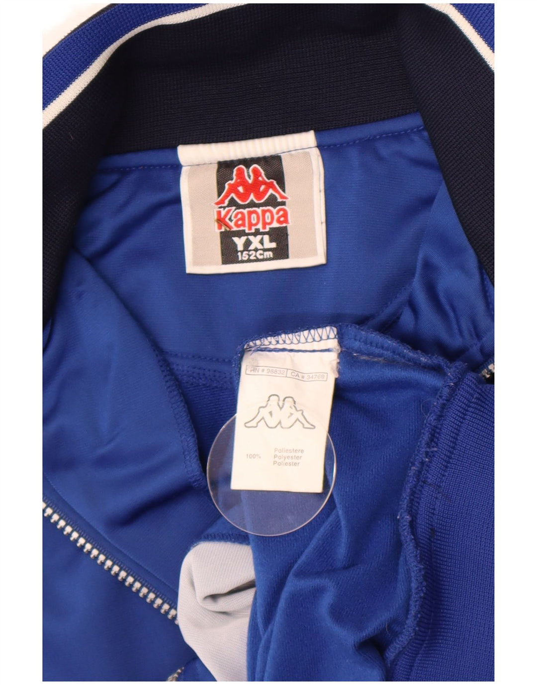 Kappa Veste de Survêtement Garçon 12-13 Ans XL Bleu Colorblock Polyester